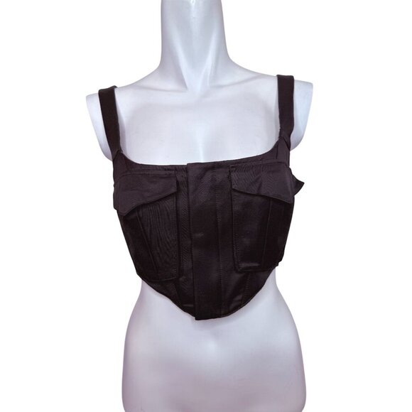 NEW RtA Black Rodrigo Corset Top NWT - Size 4 - Picture 3 of 10